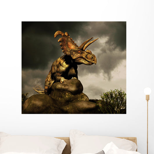 Albertaceratops Surveys Land Wall Decal