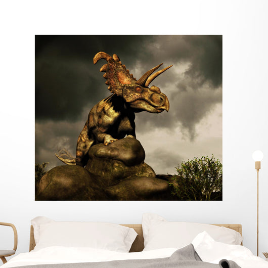 Albertaceratops Surveys Land Wall Decal