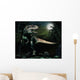 Albertosaurus Hunts Moonlight Wall Decal