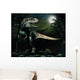 Albertosaurus Hunts Moonlight Wall Decal