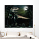Albertosaurus Hunts Moonlight Wall Decal