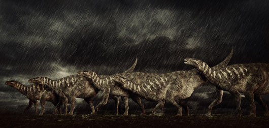 Group Iguanodons Struggle through Wall Decal