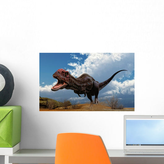 Majungasaurus Breaks into Run Wall Decal