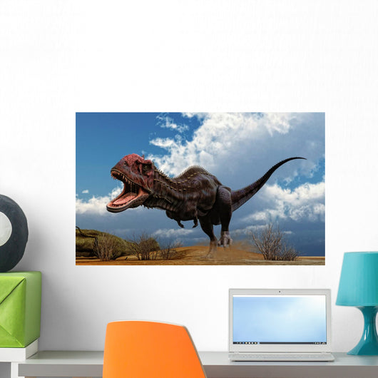 Majungasaurus Breaks into Run Wall Decal