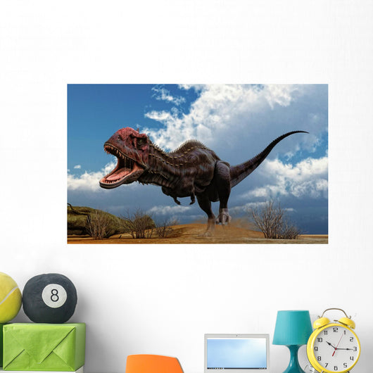 Majungasaurus Breaks into Run Wall Decal