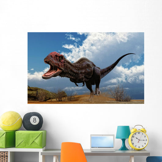 Majungasaurus Breaks into Run Wall Decal