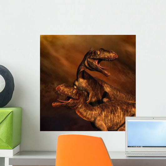 Portrait Pair Megalosaurus Dinosaurs Wall Decal