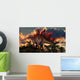 Distinctive Shape Stegosaurus Stands Wall Decal
