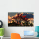 Distinctive Shape Stegosaurus Stands Wall Decal