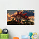 Distinctive Shape Stegosaurus Stands Wall Decal