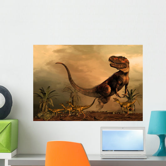 Torvosaurus Prowl While Group Wall Decal