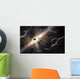 Astronomical Illustration Depicting Collision Wall Decal
