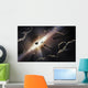 Astronomical Illustration Depicting Collision Wall Decal