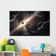 Astronomical Illustration Depicting Collision Wall Decal