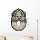 Inferior Human Skull Anatomy Labeled Wall Decal