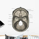 Superior Human Skull Labeled Anatomy Wall Decal