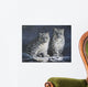Young Snow Leopards Into the Dark 2011 Wall Mural