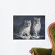 Young Snow Leopards Into the Dark 2011 Wall Mural