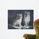 Young Snow Leopards Into the Dark 2011 Wall Mural