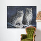 Young Snow Leopards Into the Dark 2011 Wall Mural