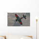 A6m Japanese Zero Flying over Fields Wall Decal