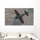 A6m Japanese Zero Flying over Fields Wall Decal