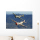 P-40 Warhawks Flying over Mountains Wall Decal