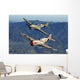P-40 Warhawks Flying over Mountains Wall Decal