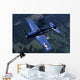 F6f Hellcat Flying over Fields Wall Decal