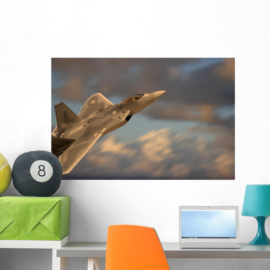 F-22 Raptor Flying High-speed Wall Decal