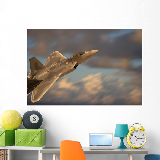 F-22 Raptor Flying High-speed Wall Decal