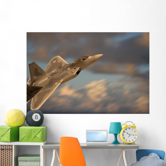 F-22 Raptor Flying High-speed Wall Decal