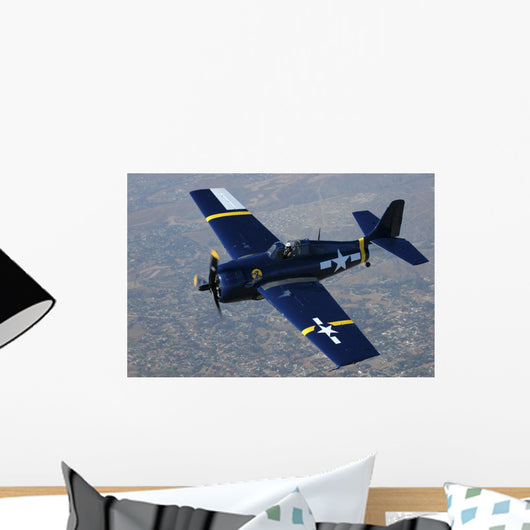 Grumman F4f Wildcat Flying Wall Decal