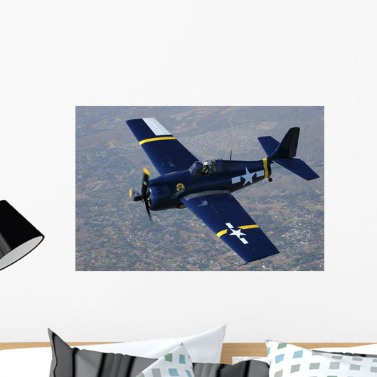Grumman F4f Wildcat Flying Wall Decal