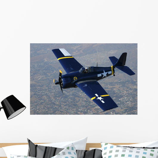 Grumman F4f Wildcat Flying Wall Decal