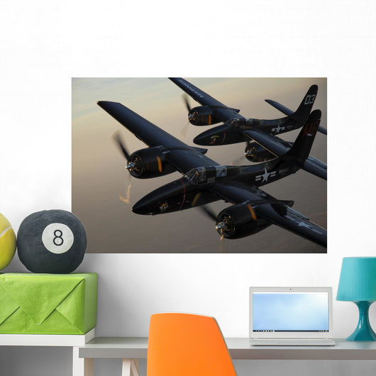 F7f Tigercats Flying over Wall Decal
