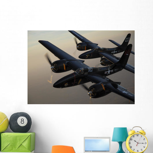 F7f Tigercats Flying over Wall Decal