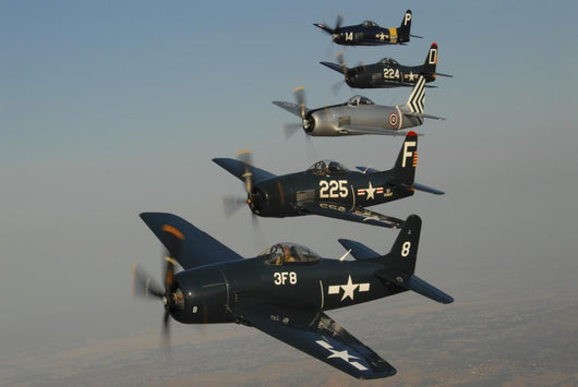 Formation Grumman F8f Bearcats Line-up Wall Decal