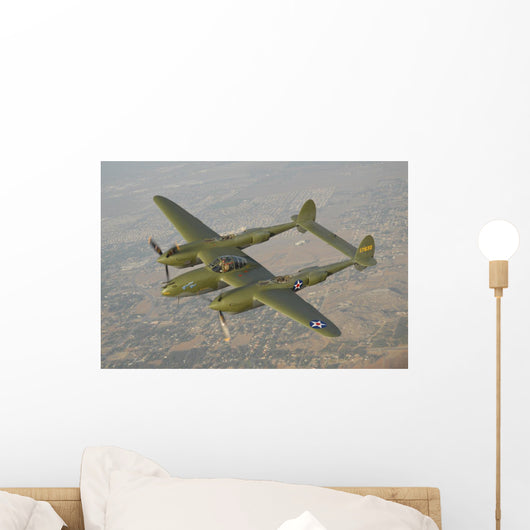 P-38 Lightning over San Wall Decal