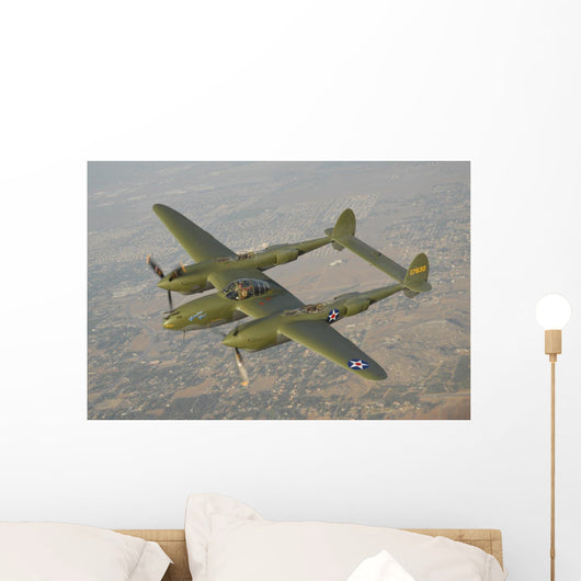 P-38 Lightning over San Wall Decal