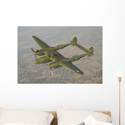 P-38 Lightning over San Wall Decal