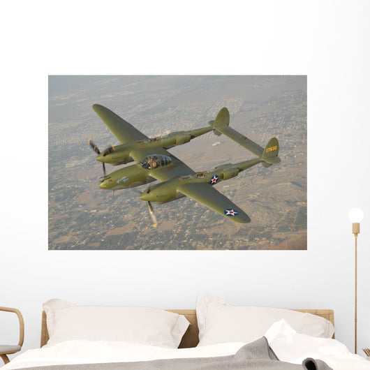 P-38 Lightning over San Wall Decal