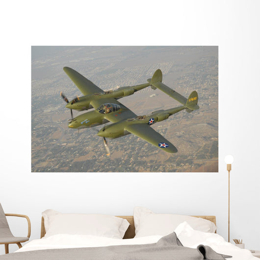 P-38 Lightning over San Wall Decal