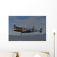 P-38 Lightning Flying Left Side Wall Decal