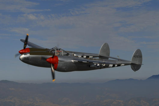 P-38 Lightning Flying Left Side Wall Decal