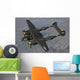 P-38 Lightning Flying over City Wall Decal