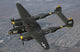 P-38 Lightning Flying over City Wall Decal