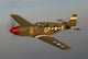 P-51c Mustang Flying Left Profile Wall Decal
