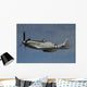 P-51d Mustang Flying against Clouds Wall Decal