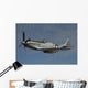 P-51d Mustang Flying against Clouds Wall Decal